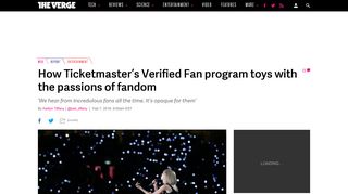 How Ticketmaster's Verified Fan program plays into fandom ...