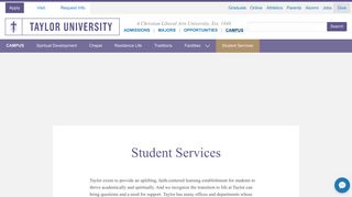 Student Services | Taylor University