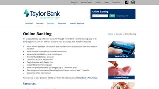 Online Banking | Calvin Taylor Bank