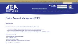 Online Account Management 24/7 - TBA Credit Union