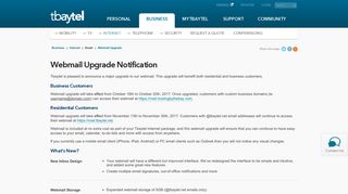 Webmail Upgrade - Tbaytel