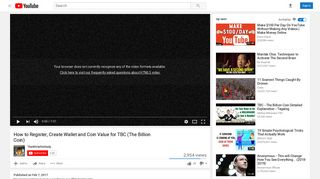 How to Register, Create Wallet and Coin Value for TBC (The Billion ...
