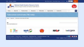 Tuberculosis Control-India (TBC-India) | National Health Systems ...