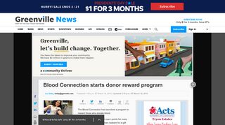 Blood Connection starts donor reward program - The Greenville News