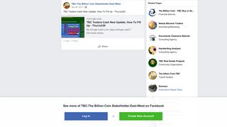 TBC Testers.Cash New Update, How To Fill... - TBC-The Billion Coin ...