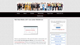 TBC Web Wallet: 2017 new wallet TBC004.net Digital Wealth ...