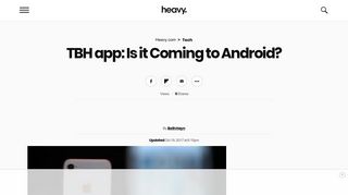 TBH app: Is it Coming to Android? | Heavy.com