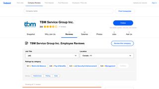 Working at TBM Service Group Inc.: Employee Reviews | Indeed.com