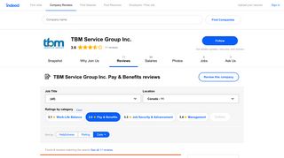 Working at TBM Service Group Inc.: Employee Reviews about Pay ...