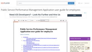Public Service Performance Management Application user guide for ...