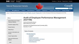 Audit of Employee Performance Management (AU1708) | Natural ...