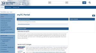 Home | myTC Portal - Texarkana College