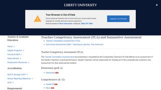 Teacher Competency Assessments (TCAs ... - Liberty University