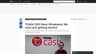 TCASH CEO Danu Wicaksana: We were just getting started - e27