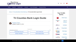 Tri Counties Bank Login Guide | Login Guides for Online Banking