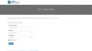 TCC Help Desk: Login