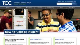 New-to-College Student - Tarrant County College