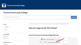 How do I login to the TCC Portal? | Software Guides | Tacoma ...