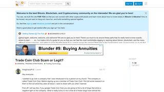 Trade Coin Club Scam or Legit? - Trading Technology - The Bitcoin ...