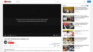TCCL SET TOP BOX FULL CHANNEL LIST - YouTube