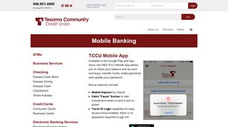 Mobile Banking | Texoma Community Credit Union