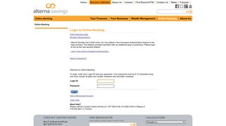 Alterna Savings and Credit Union Ltd. - Online Banking