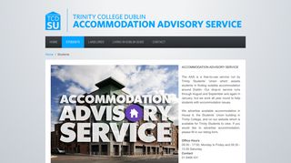 Student accommodation Trinity College Dublin. Student Information.