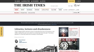 Libraries, lectures and drunkenness - The Irish Times