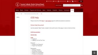 Help - Toronto Catholic District School Board