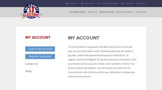 My Account | Tri-County Electric Co-Op Inc.