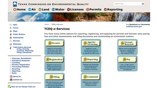 TCEQ e-Services - TCEQ - www.tceq.texas.gov