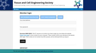 Member login – Tissue and Cell Engineering Society