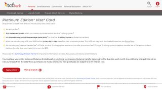 Visa Credit Card with No Annual Fee, Low Interest | TCF Bank