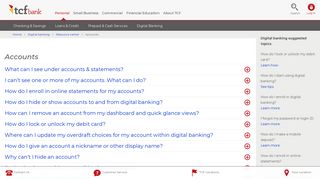 Digital Banking Resource Center | Account FAQs | TCF Bank