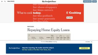 Repaying Home Equity Loans - The New York Times