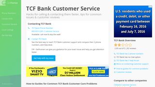 TCF Bank customer service - GetHuman