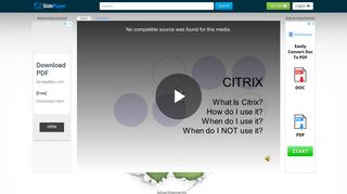 CITRIX What Is Citrix? How do I use it? When do I use it? - ppt video ...
