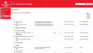 Resources - TCH CV Anesthesiology - Google Sites