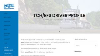 TCH/EFS DRIVER PROFILE - Mercer Transportation Co. | Join the ...