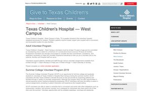West Campus - Texas Children's Hospital