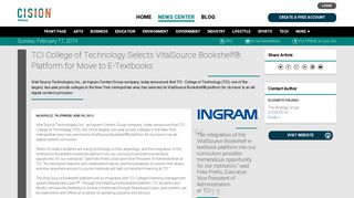 TCI College of Technology Selects VitalSource Bookshelf® Platform ...