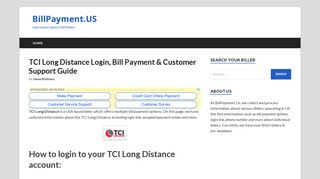 TCI Long Distance - (562) 968-5420 | Bill Payment & Account Login ...