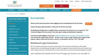 Blackboard | Technical College of the LowCountry