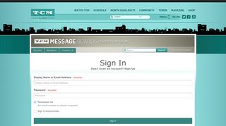 Sign In - TCM Message Boards