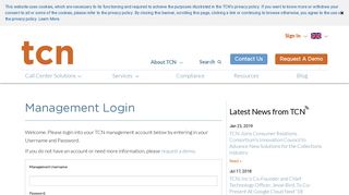 Management Login - TCN Europe - TCN Inc.
