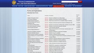 Forms and Applications | Texas Commission on ... - tcole - Texas.gov