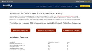Accredited TCOLE Courses | PoliceOne Academy