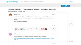 How do I create a TCP Connected Remote Credentials Account ...