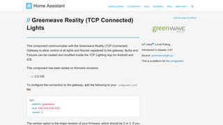 Greenwave Reality (TCP Connected) Lights - Home Assistant