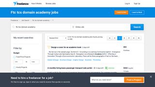 Ftc tcs domain academy Jobs, Employment | Freelancer